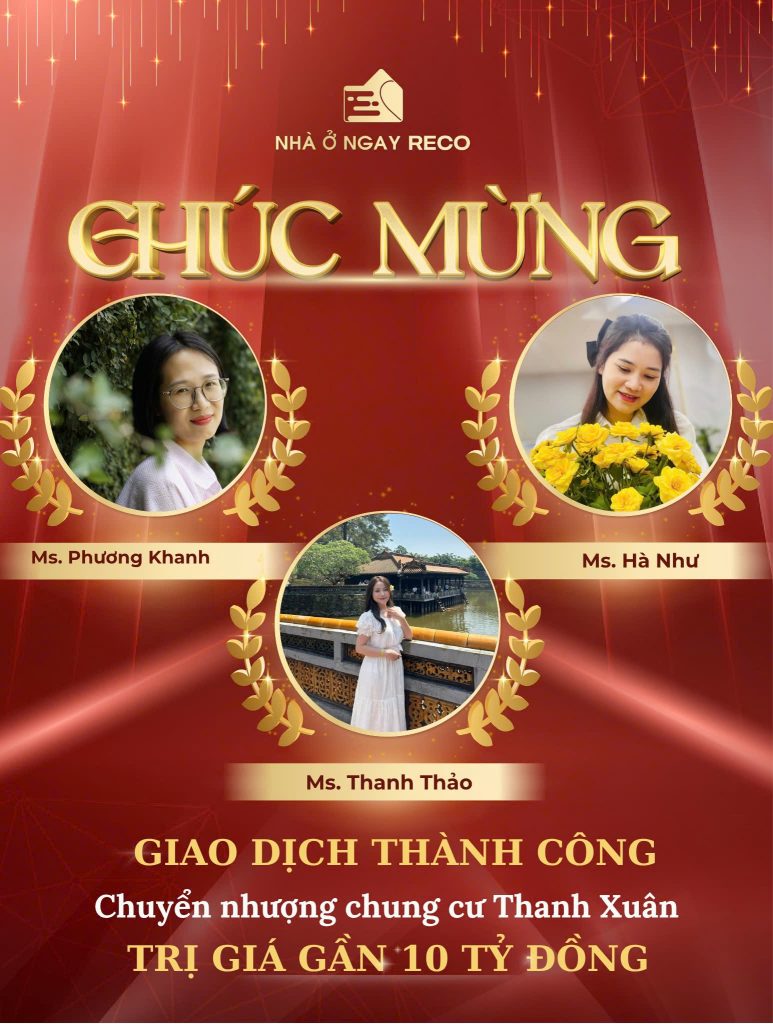 Ảnh giao dịch: Chúc mừng Ms Như, Ms Khanh & Ms Thảo đã chốt thành công căn hộ tại Thanh Xuân, trị giá gần 10 TỶ ĐỒNG