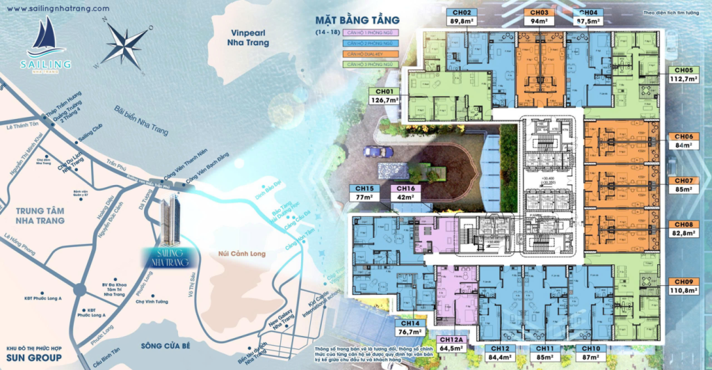 Mặt bằng tầng La Perle Heritage Nha Trang