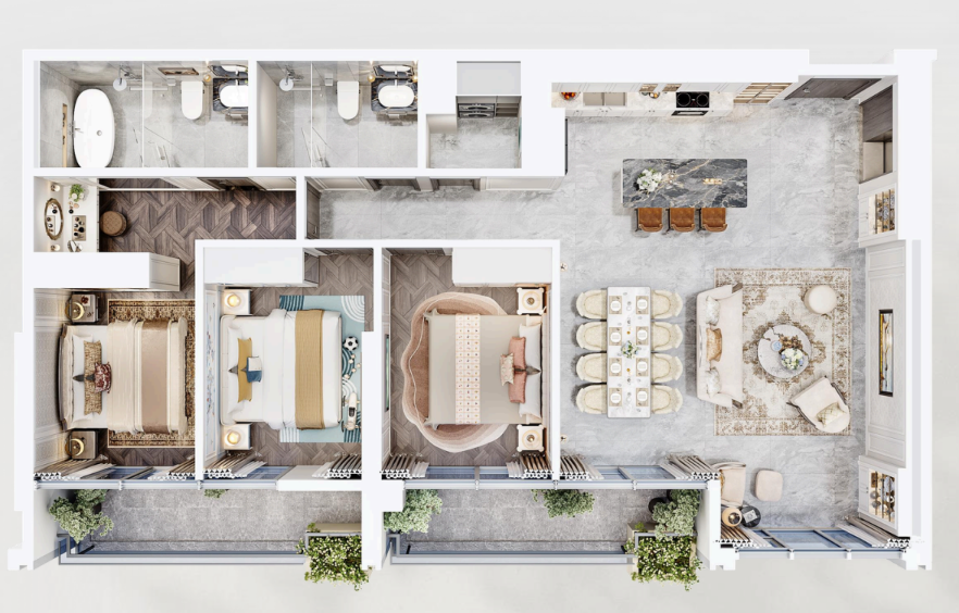 mb 3d 3 ngủ 04 hiện đại celestine westlake