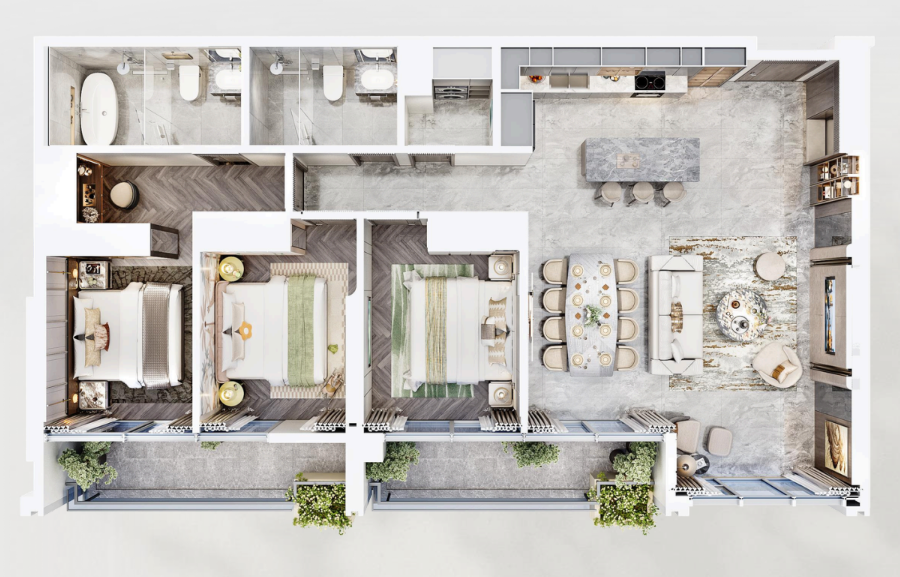 mb 3d 3 ngủ 04 tân cổ điển celestine westlake