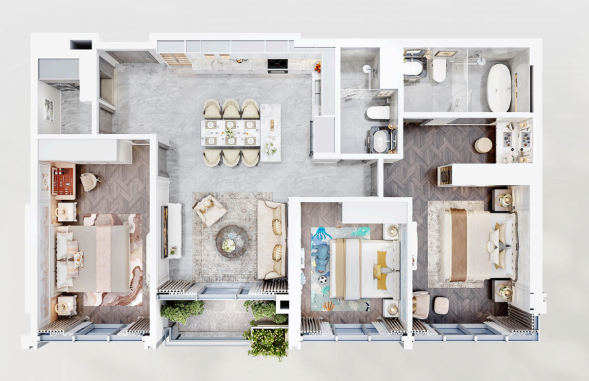 mb 3d 3 ngủ 05 hiện đại celestine westlake
