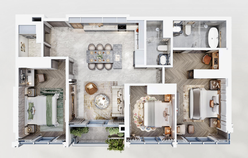 mb 3d 3 ngủ 05 tân cổ điển celestine westlake