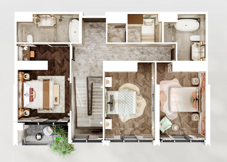 mb t2 duplex tân cổ điển 3d celestine westlake