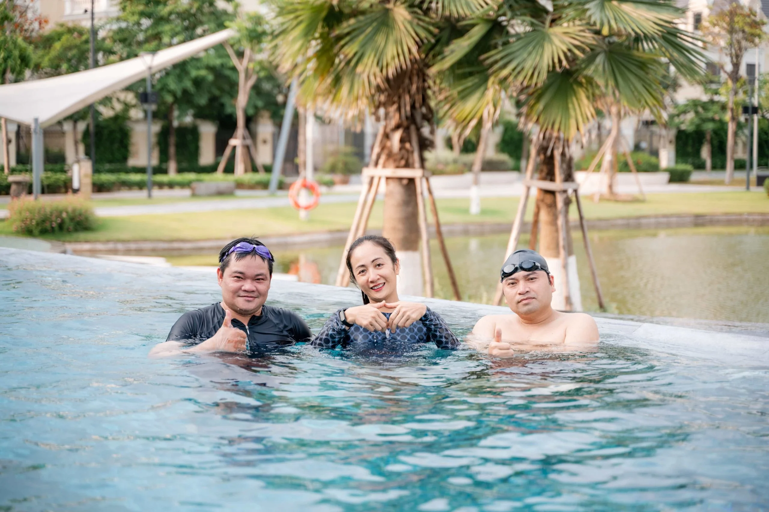 Bể bơi ngoài trời của clubhouse khu đô thị Anlac Green Symphony