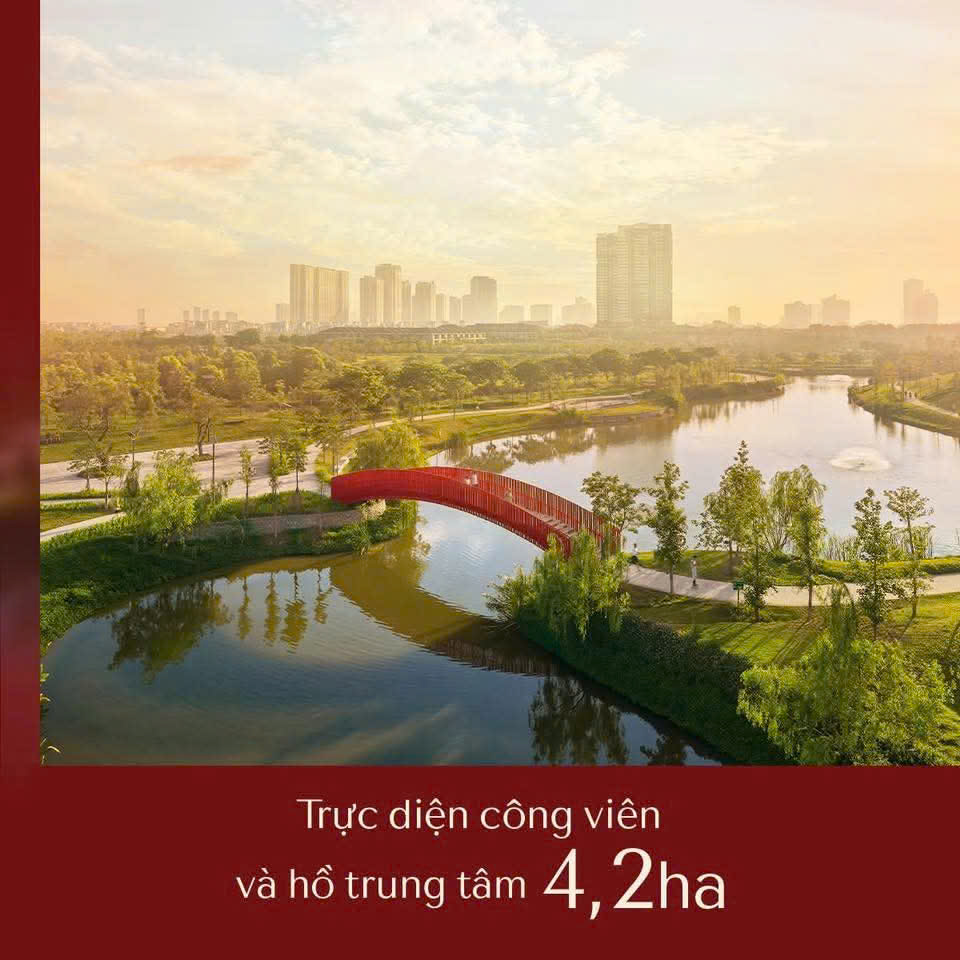 Công viên và hồ trung tâm 4,2ha trước mặt dự án Le Parc Place ParkCity Hanoi