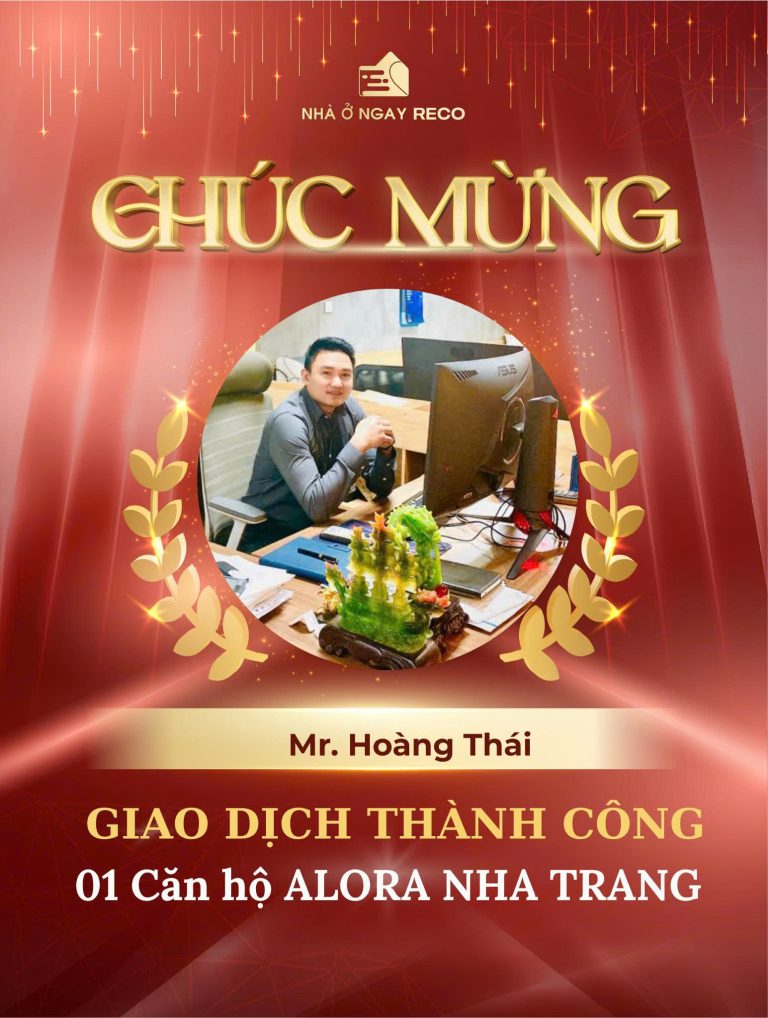 Ảnh giao dịch: Chúc mừng Nhà Ở Ngay RECO chốt thành công 04 căn hộ tại Alora Nha Trang